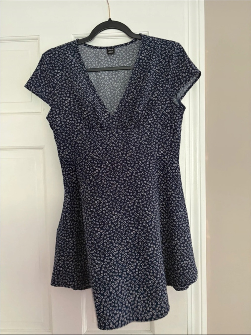 SHEIN Navy Blue Floral Mini Dress
